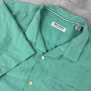Tommy Bahama Shirt Men's XL Coconut Point Tide Vista Hawaiian Cabo Teal $128